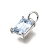 Brass Glass Charms KK-V011-36P-B-2