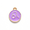 Alloy Enamel Pendants ENAM-S124-01B-01G-2