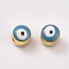 Alloy Enamel European Beads LS-ENAM-WH0047-14H-2