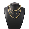 Punk Style Alloy 3 Layer Necklaces for Women WGA180C-07-2