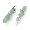 Natural Green Aventurine Big Pointed Pendants G-F696-B05-3