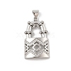 Brass Micro Pave Cubic Zirconia Pendants KK-U047-13P-1