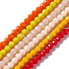 Faceted(32 Facets) Glass Beads Strands EGLA-J042-35B-M-1