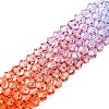 Gradient Color Baking Paint Glass Bead Strands X1-DGLA-A039-T6mm-A015-4
