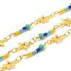 Brass Star Handmade Beaded Chains CHC-P011-G01-G-1