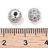 Brass Micro Pave Clear Cubic Zirconia Beads KK-P271-19P-3