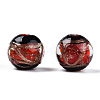 Handmade Gold Sand Lampwork Beads LAMP-T019-10mm-03-2