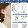 CREATCABIN 44Pcs 2 Color Brass Leverback Earring Findings KK-CN0003-05-2