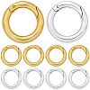 12Pcs 2 Colors Brass Spring Gate Rings KK-SC0008-03-1