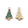 Rack Plating Alloy Enamel Pendants X-ENAM-N055-124-3