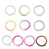  10 Strands 10 Colors Transparent Gradient Color Glass Beads Strands GLAA-TA0001-56-3