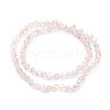 Electroplate Transparent Glass Beads Strands EGLA-K015-02B-2