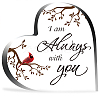 Heart-shaped with Word Acrylic Ornaments DJEW-WH0241-011-1