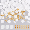 1 Strand Square Natural Quartz Crystal Rock Crystal Beads Strands G-NB0005-55-1