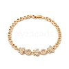 Brass Micro Pave Cubic Zirconia Link Chain Bracelets KK-R217-44G-4