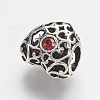 Tibetan Style Alloy Rhinestone European Beads PALLOY-F202-38E-2