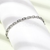 3MM 304 Stainless Steel Twisted Oval Link Chain Bracelets for Man and Women SA-CBAB767-17A-P-3
