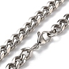 304 Stainless Steel Cuban Link Chain Necklaces for Men NJEW-B117-01G-P-1