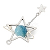 4Pcs 4 Styles Natural Amethyst & Green Jade & Hemimorphite & Heated Citrine Pendants PALLOY-TA00444-3