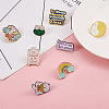 Yilisi 15Pcs 15 Style Word Enamel Pins JEWB-YS0001-09-5