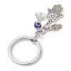 Resin & Tibetan Style Alloy Keychains KEYC-JKC00780-04-4