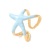 Adjustable 304 Stainless Steel Cuff Rings for Women RJEW-F200-01G-2