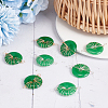ARRICRAFT 8Pcs 2 Colors Natural Malaysia Jade Connector Charms FIND-AR0003-05-5
