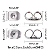 Unicraftale 304 Stainless Steel Ear Nuts STAS-UN0002-51P-2