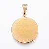 Real 18K Gold Plated 304 Stainless Steel Pendants STAS-H372-01I-2