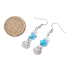 Natural & Synthetic Mixed Stone Dangle Earrings EJEW-JE06147-3