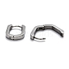 Tarnish Resistant 304 Stainless Steel Huggie Hoop Earrings STAS-J033-11B-P-3