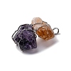 Natural Yellow Quartz & Amethyst Nuggets Big Pendants G-K338-43P-01-2