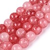 Baking Paint Crackle Glass Beads Strands GLAA-Q106-03A-23-1