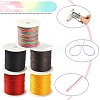 5 Rolls 5 Colors 6-Ply Round Nylon Thread NWIR-YW0001-08-1