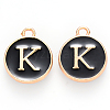 Golden Plated Alloy Enamel Charms sgENAM-SZ0001-25B-K-1