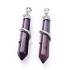 Natural Agate Big Pointed Pendants G-F696-B11-2