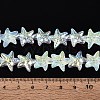 Electroplate Transparent Glass Beads Strands EGLA-Q136-01A-01-4
