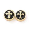 Brass Enamel Beads KK-C004-12G-02-1