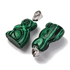 Synthetic Malachite Pendants G-B127-08P-03-2