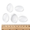 Transparent Oval Glass Cabochons X-GGLA-R022-35x25-5