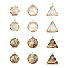 Craftdady 12Pcs 6 Styles Natural Shell Pendant Sets SHEL-CD0001-03-2