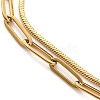 304 Stainless Steel Multi-Strand Chain Bracelets BJEW-G711-03F-G-2