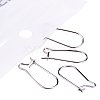 304 Stainless Steel Hoop Earrings Findings Kidney Ear Wires STAS-PH0002-23P-2