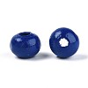 Spray Painted Round Natural Schima Wood Beads WOOD-A018-6mm-17-2