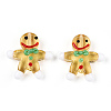 Gingerbread Man Handmade Lampwork Beads LAMP-G150-04D-1