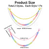 2Pcs 2 Colors Resin Double Layer Chain Belts for Pants AJEW-GF0011-20B-2