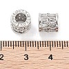 Brass Micro Pave Clear Cubic Zirconia Beads KK-P271-43P-A-3