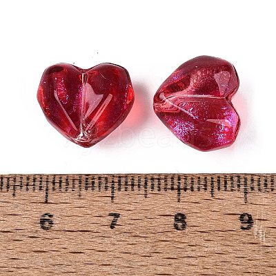 Baking Paint Transparent Glass Beads DGLA-N022-02B-1