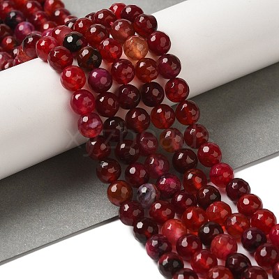 Dyed & Heated Natural Dragon Veins Agate Beads Strands X-G-P539-A01-25-1