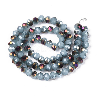 Electroplate Glass Beads Strands EGLA-A034-J6mm-F04-1